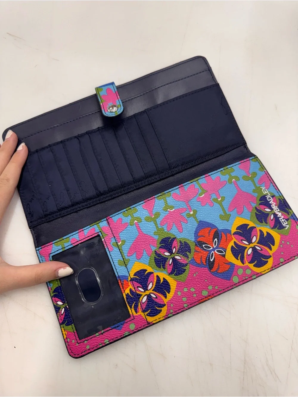 Vera Bradley Women's Pattern Play Rio Stripe Slim Wallet Clutch 4.5